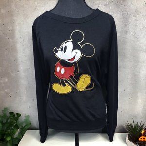 Disney Womens Mickey Mouse Jerry Leigh  Black  Sweatshirt Sweater Size X…